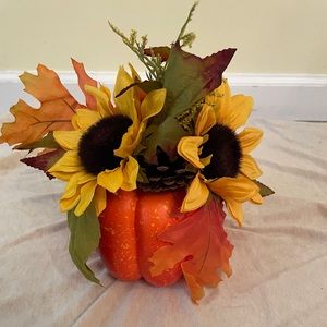 Pumpkin sunflower center piece